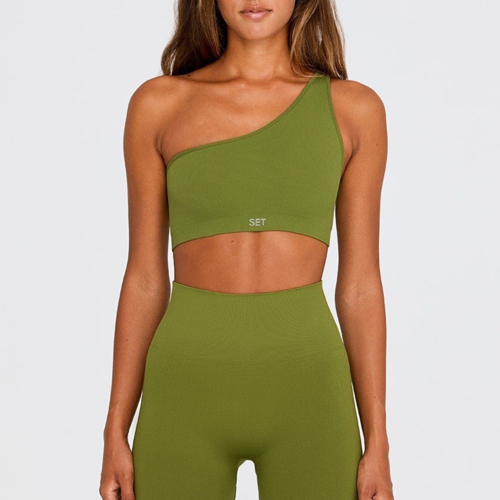 SET ACTIVE SCULPTFLEX® RIBBED ONE SHOULDER BRA